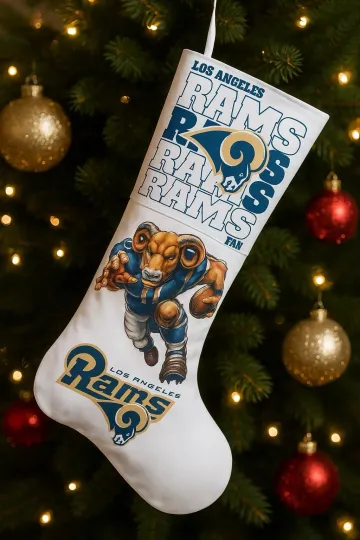 Discover Los Angeles, Rams Christmas Stocking Holiday Handmade