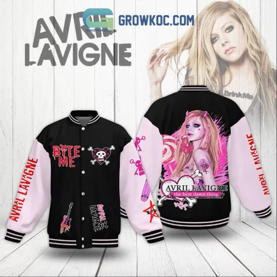 HOT Avril Lavigne Bite Me The Best Damn Thing Baseball Jacket Gift For Christmas