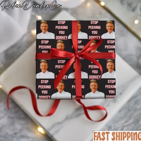 Discover Funny Gordon Ramseeyy Gift Wrap, Y2K Meme Funny Christmas Wrapping Paper, Christmas Wrapping Paper, Christmas Gift
