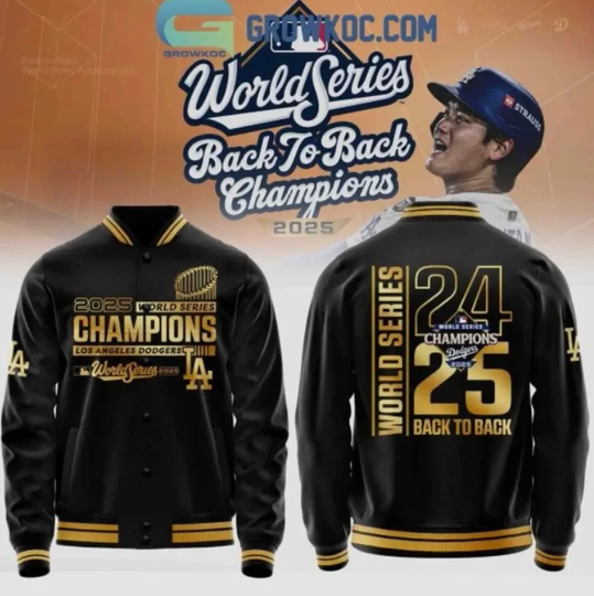 Discover Dodger 2025 Back to Back Champions Baseball Jacket Gift For Christmas