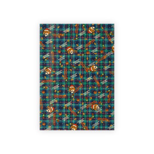Discover Mediocre and Proud Sarcastic Christmas Wrapping Paper | Fox and Gingerbread Print