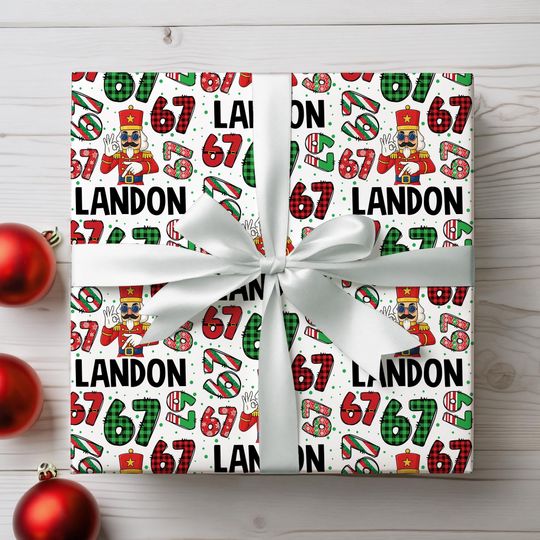 Discover 67 Christmas Wrapping Paper, Teen Gift Wrap, Six Seven Meme, Funny Gift