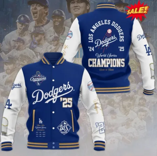 Discover Dodger 2025 Champions Baseball Jacket All Size Gift For Christmas