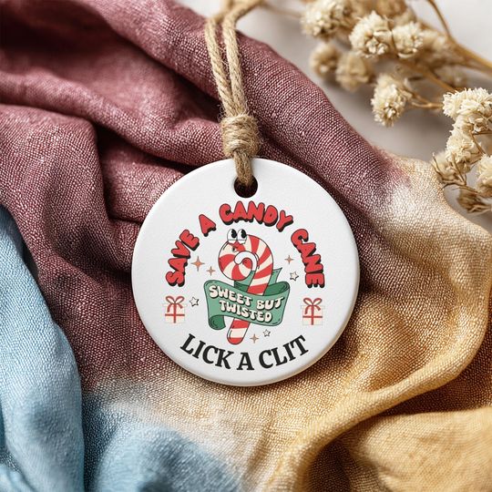 Custom Raunchy Embarrassing Ornament, Inappropriate Gag Gift, Offensive Humor, Unhinged Ceramic Keepsake, Funny Gen Z Friend Present, 1 Side