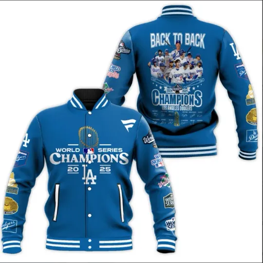 Discover Dodgers Back To Back Champions Baseball Jacket Gift For Christmas