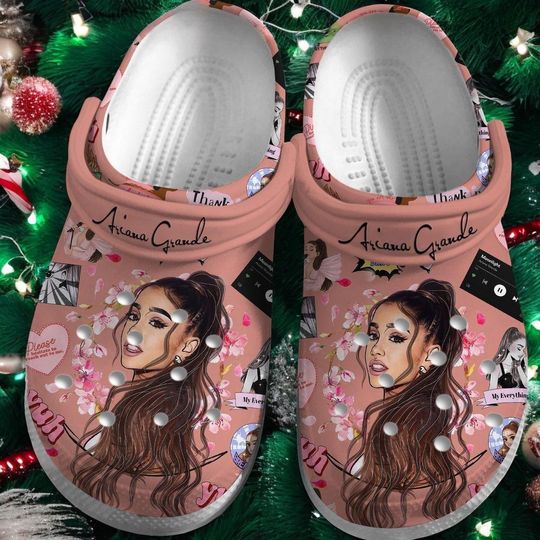Ariana Christmas Clogs Shoes, Grande Moonlight Merch Christmas Vintage Shoes, My Everything Christmas Slipper Unisex