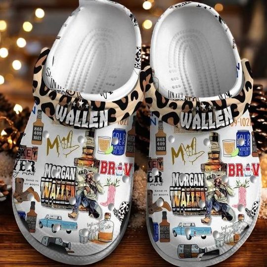 Wallen Western Last Night Shoes Clogs, Morgan Tour Summer Shoes, Pop Country Vintage Christmas Slipper Unisex, Holiday Gift For Him