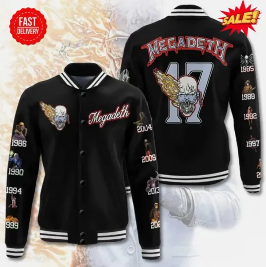 Megadeth 3D Baseball Jacket Gift For Christmas