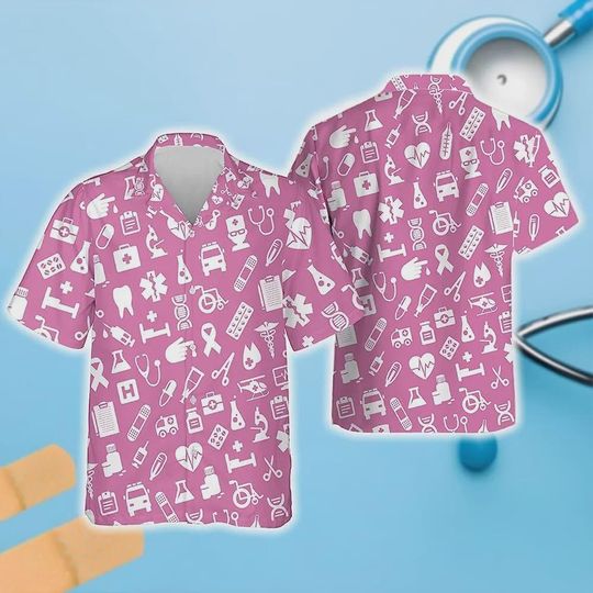 Medical Equipment Hawaiian Shirt For Men Women, Nurse Shirt, Nurse Life Shirt, Short Sleeve Hawaiian Shirt, Button Down Shirt For Nurse
