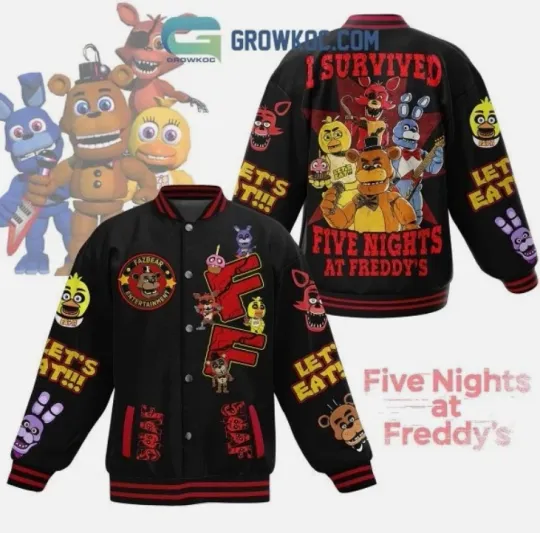 Five Nights At Freddys I Survived Christmas Baseball Jacket Gift For Christmas