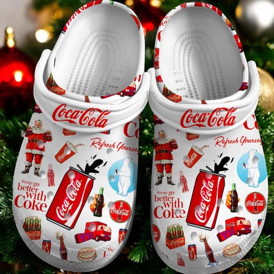 Discover CoCa Better With Coke Clogs Shoes, Sotf Drink Coke Christmas Clog,  Slipper Unisex Footwear, Gift for Him