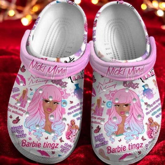 Nicki Minaj Clogs Shoes, Pink Babie Tingz Christmas Shoes, Pink Cute Slipper Unisex Footwear, Gift For Her