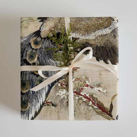 Discover Vintage Toile de Jouy Christmas Wrapping Paper Sheets