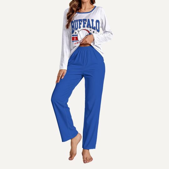 Discover Buffalo Pajama Set, Game Day Lounge Set, Buffalo Sports Fan Sleepwear
