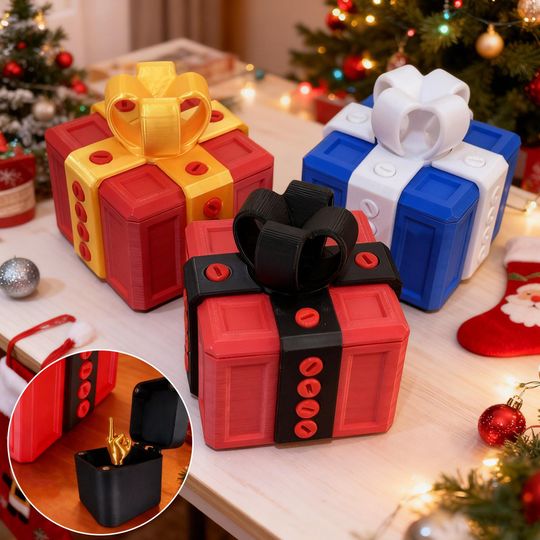 Discover 3D Print The Annoying Gift Box,Middle Finger Prank Box,Screw Puzzle,Gag Gifts,Puzzle Gift Box Print,Annoying Christmas Gifts For Friend