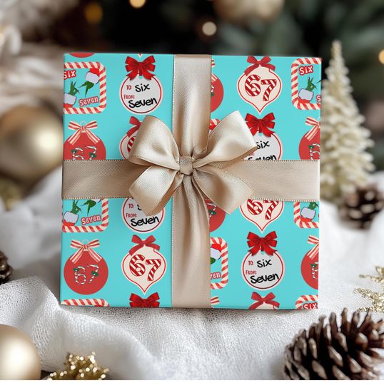 Discover Wrapping Papers, 67 Meme Christmas Gift Wrap, Kids Funny Wrapping Paper, Unique Gift Wrap, Brain Rot, Gen A Meme, Holiday Gift Wrap, Festive