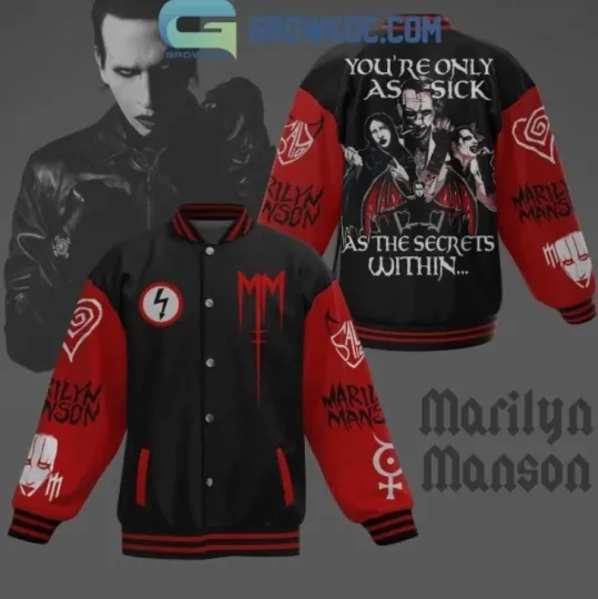 Marilyn Manson You Are Only As Sick As The Secrets Within Baseball Jacket