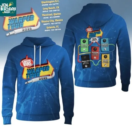 Discover Warped Tour 2026 US Schedule 2025 3D All Over Print Pullover Hoodie