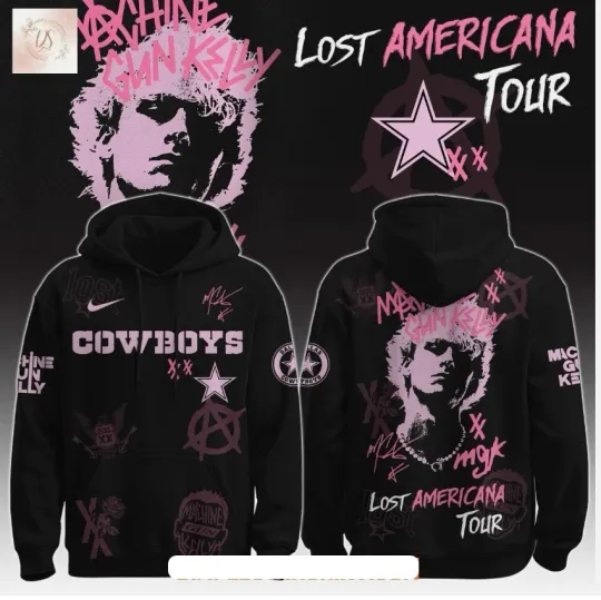 Discover Cowboys x Machine Gun Kelly The Lost Americana Tour 2025 Hoodie 3D