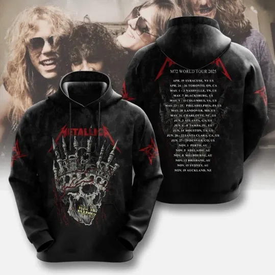Discover MET Band M72 World Tour 2025 3D Hoodie, Fan Gift, Best Tour 2025 Shirt