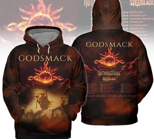 Discover Godsmack With Nothingmore And Flatblack 3D Tour Hoodie