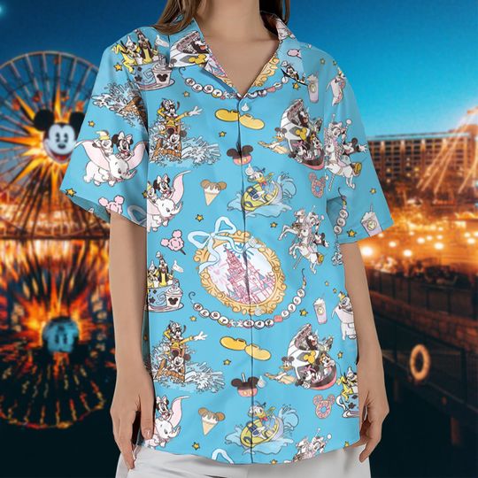 Discover Cute Mickey And Friends Disneyland Ride Hawaii Shirt, Disney Castle Coquette Bow Shirt, Magic Kingdom Trip Tee, Disneyland Vacation Outfit