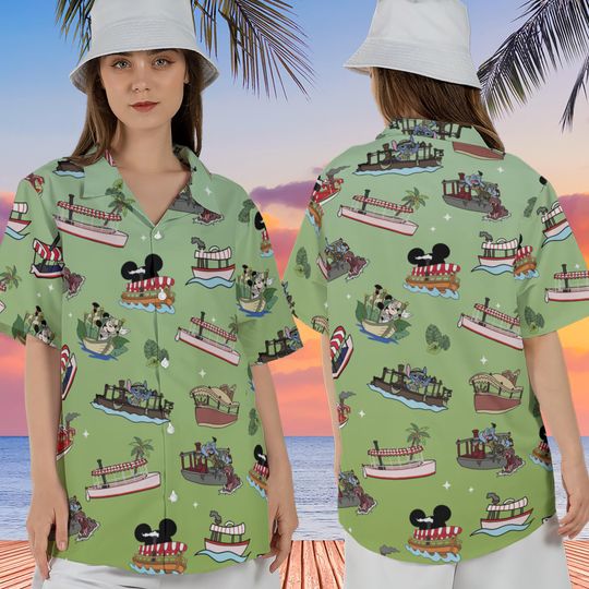 Discover Vintage Jungle Cruise Boat Hawaiian Shirt, Disney Animal Kingdom Safari Mode Button Up Shirt, Jungle Cruise You're In De Nile Hawaii Shirt