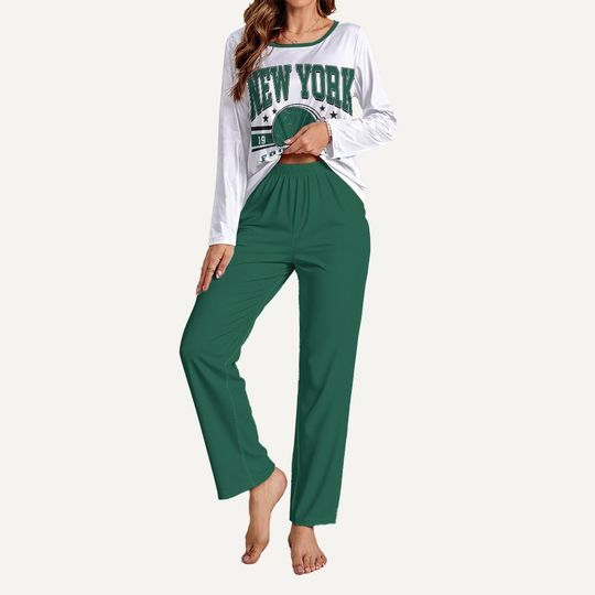 Discover New York Pajama Set, Game Day Lounge Set, New York Sports Fan Sleepwear