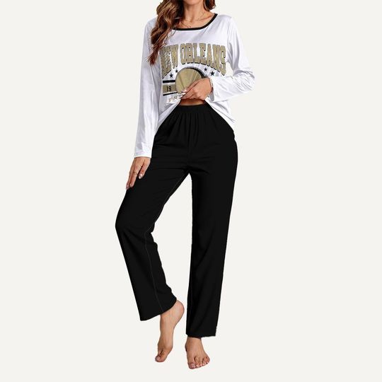 Discover New Orleans Pajama Set, Game Day Lounge Set, New Orleans Sports Fan Sleepwear