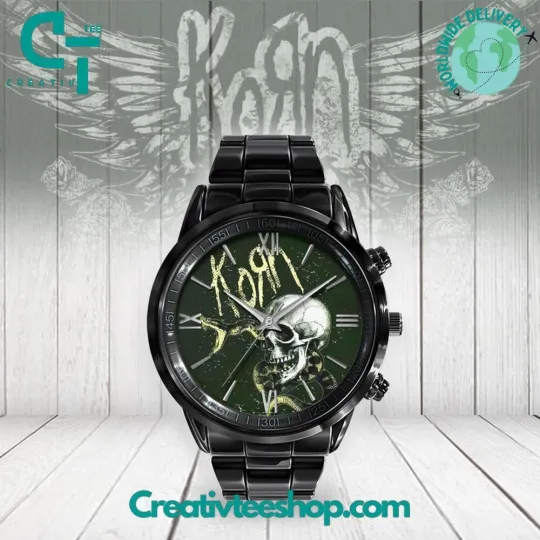 Discover Korn Skull Stainless Steel Band Watch