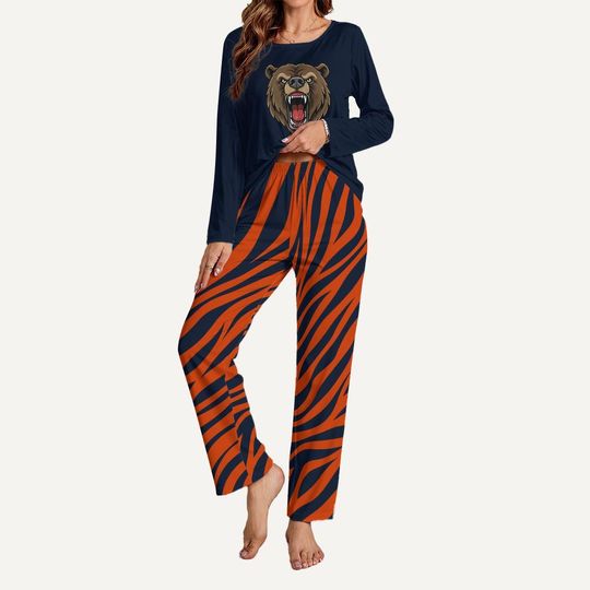 Discover Chicago Pajama Set, Game Day Lounge Set, Chicago Sports Fan Sleepwear