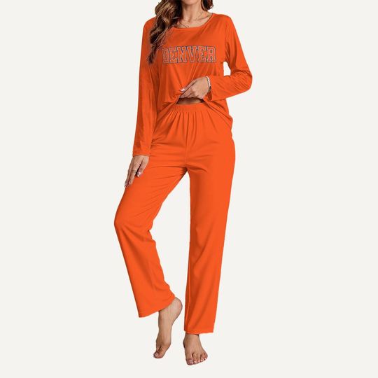Discover Denver Pajama Set, Game Day Lounge Set, Denver Sports Fan Sleepwear