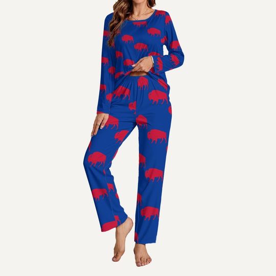 Discover Buffalo Pajama Set, Game Day Lounge Set, Buffalo Sports Fan Sleepwear