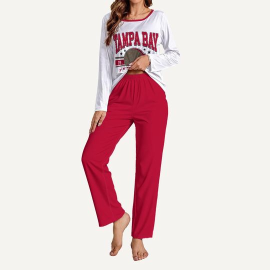 Discover Tampa Bay Pajama Set, Game Day Lounge Set, Tampa Bay Sports Fan Sleepwear