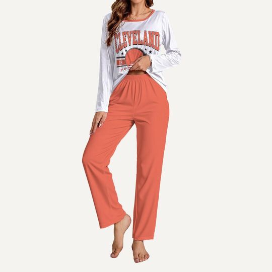Discover Cleveland Pajama Set, Game Day Lounge Set, Cleveland Sports Fan Sleepwear