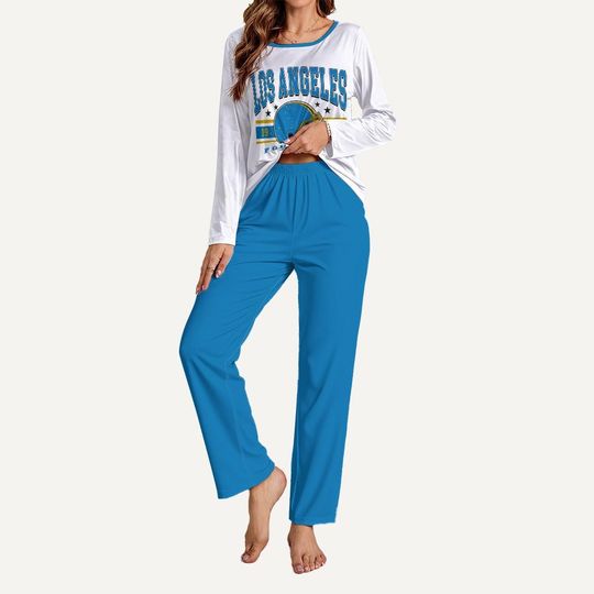 Discover Los Angeles Pajama Set, Game Day Lounge Set, Los Angeles Sports Fan Sleepwear