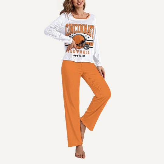 Discover Cincinnati Pajama Set, Game Day Lounge Set, Cincinnati Sports Fan Sleepwear
