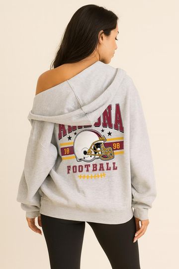 Discover Arizonna Vintage Football Jacket, Unisex Retro Zip Up, Classic Athletic Style Outerwear