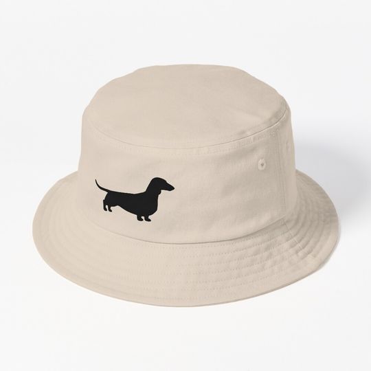 Discover Dachshund Dog Silhouette(s) | Smooth Coated Wiener Dog Bucket Hat