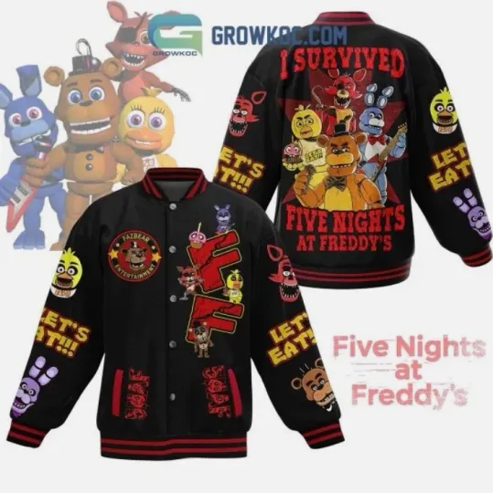 Five Nights At Freddys I Survived Christmas Baseball Jacket Gift For Christmas