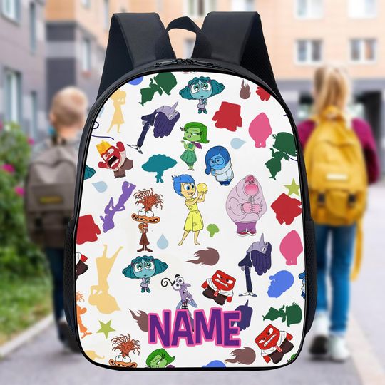 Discover Personalize Inside Out 2 Characters, Cartoon Characters Backpack, Customa Preschool Kid