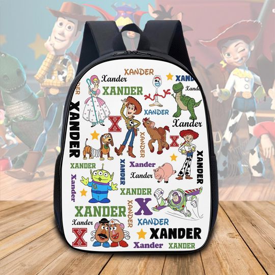 Discover Custom Name Toy Story Backpack, Disney Characters Backpack, Disney Pixar School Bag, Toy Story School Bag Gift, Toy Story Backpack For Kids