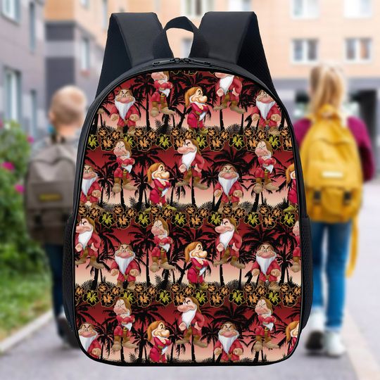 Discover Dwarf Cartoon Characters Backpack for Kids