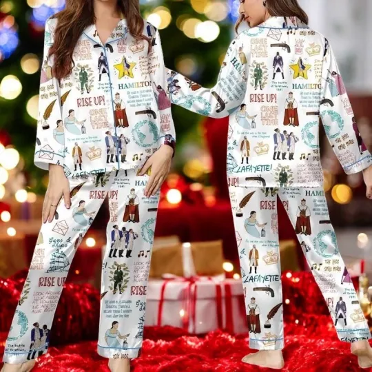 Discover Hamilton Pajamas Set Broadway Musical Sleepwear for Adults