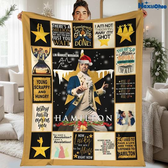 Discover Hamilton Musical Blanket, Alexander Hamilton Fleece Blanket, Hamilton Throw Blanket, Hamilton Fan Gift, Christmas Gifts, Christmas Blanket
