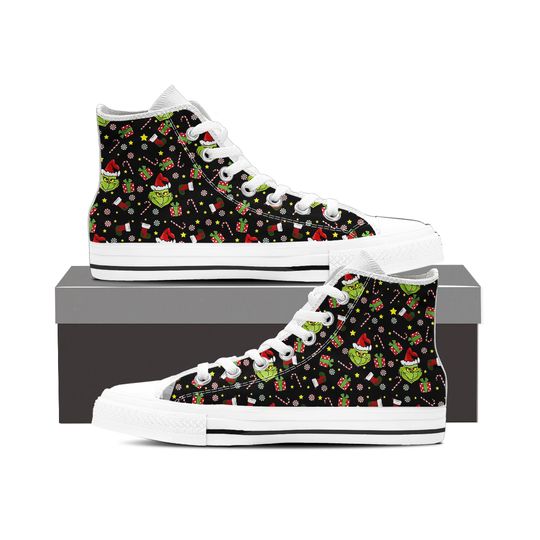 Christmas character High-Top Canvas Sneakers