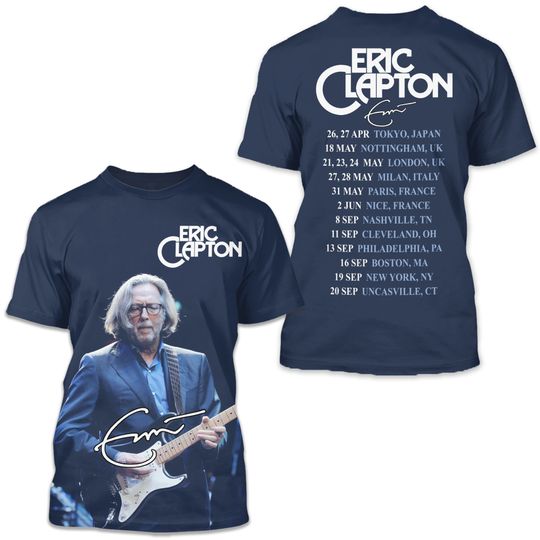Eric Clapton 2025 Tour Signature 3D T-Shirt