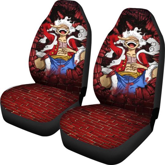 Anime Luffy Gear 5 One Piece Car Seat Covers – Universal Fit Car