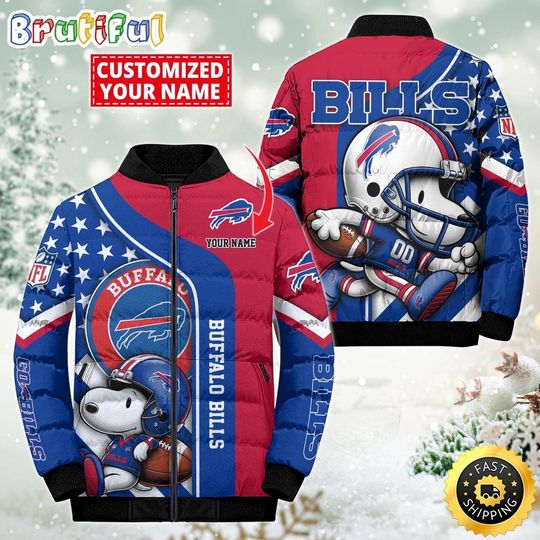 Football Buffalo Bills Puffer Jacket Snooby Customized Jacket