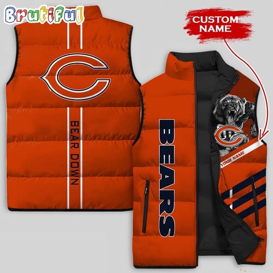 Chicago Bears Damn Right Sleeveless Down Jacket